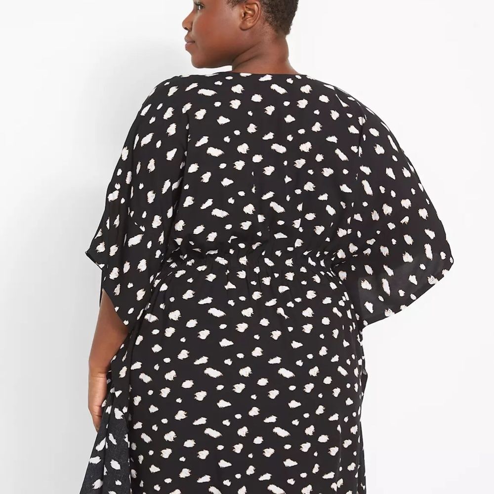 Cacique by Lane Bryant - Woven Dolman Cover-Up - Tassel Trim - Picture 2 of 3